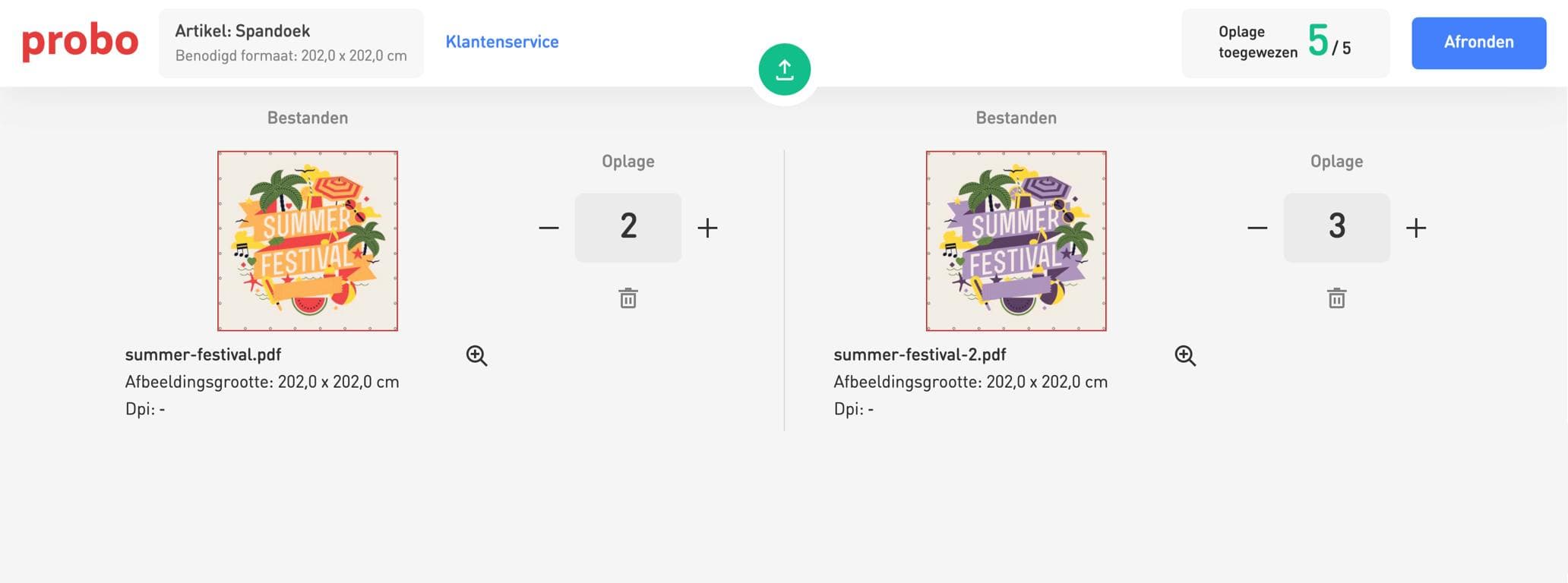 Mehrere Dateien hochladen