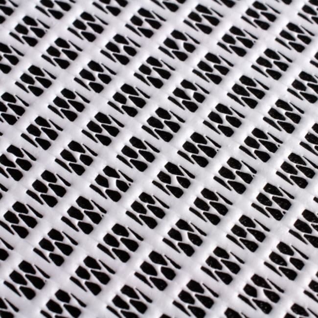 Nahaufnahme des perforierten Mesh Banner Materials