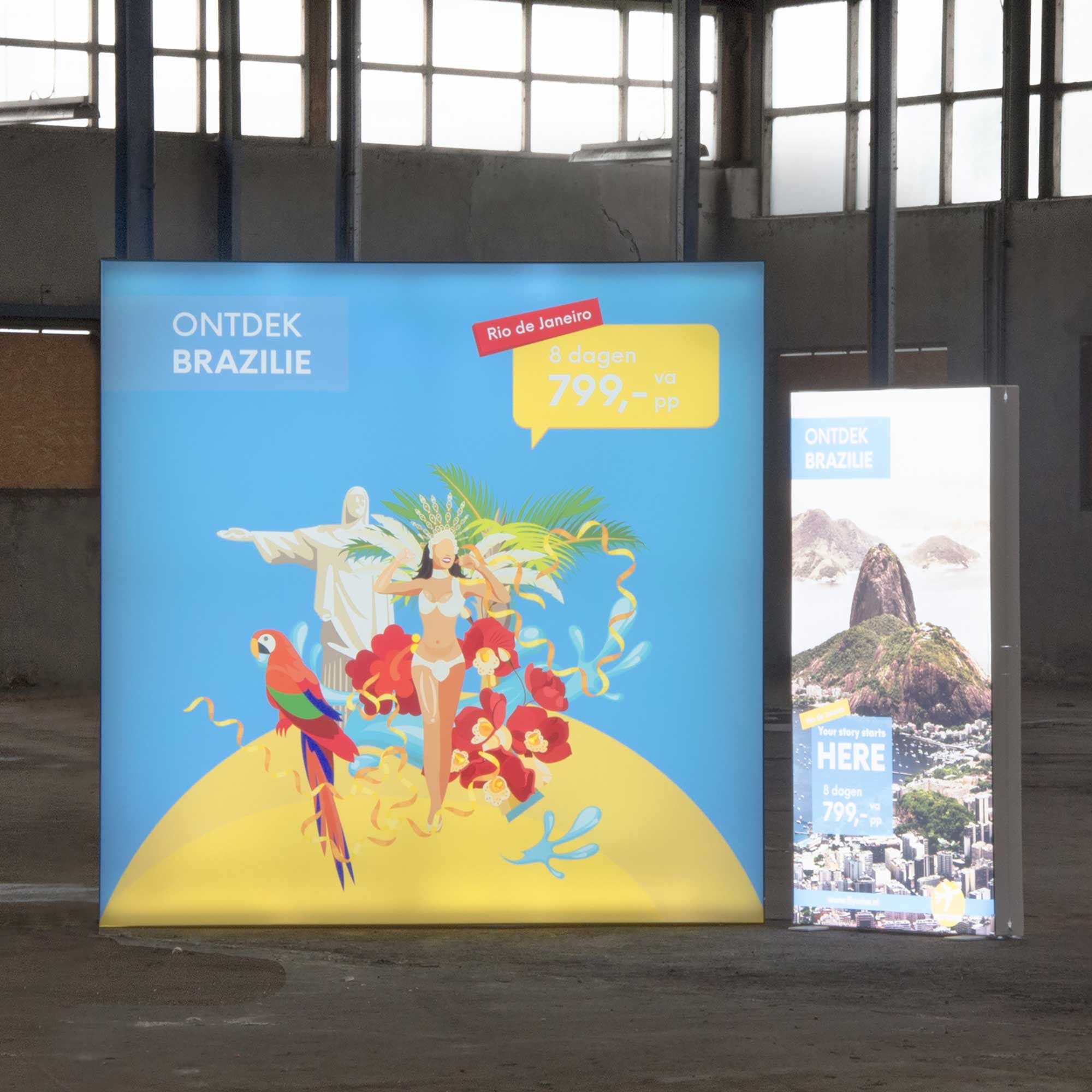 Nahaufnahme von Samba UV Stoff mit intensiven Farben