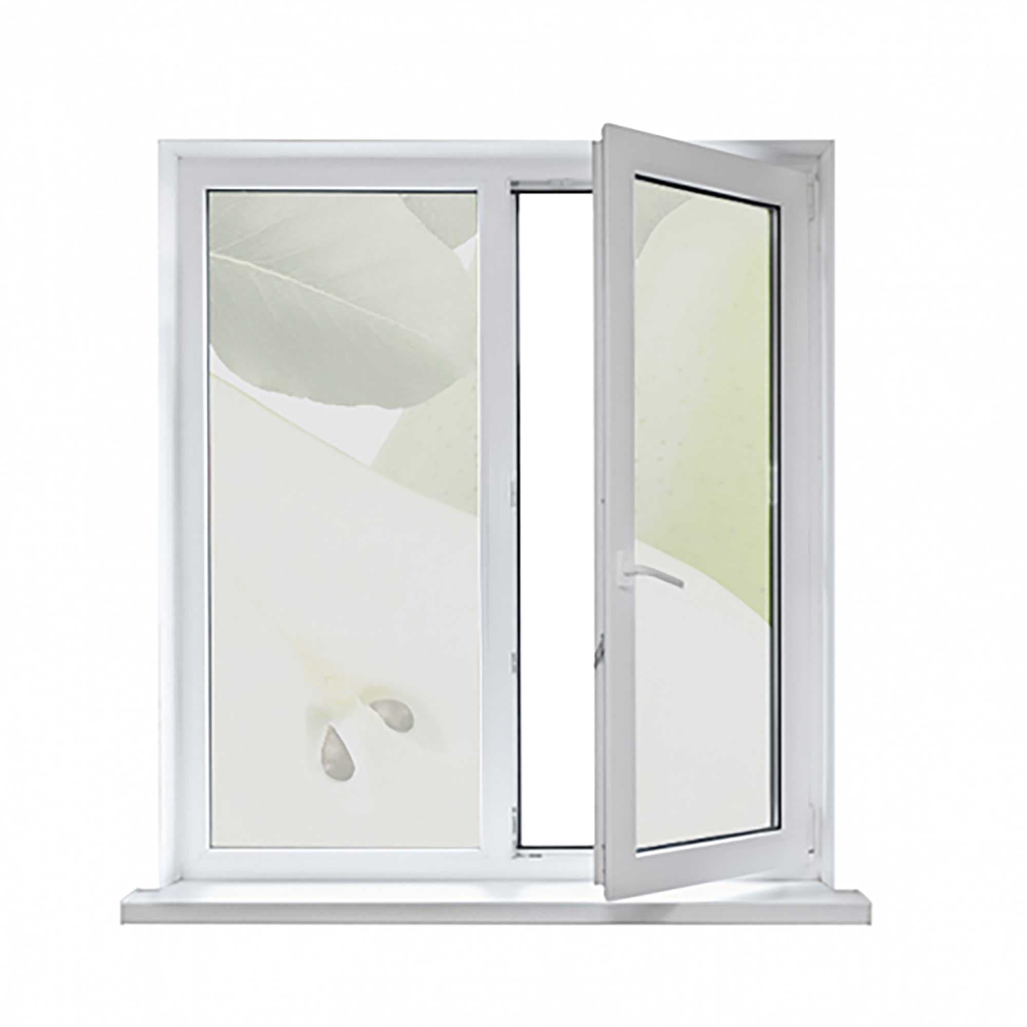 Detailaufnahme matte Sandstrahlfolie mit Druck