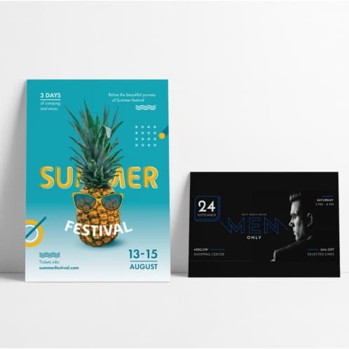 Glänzendes Werbeposter im Format A2