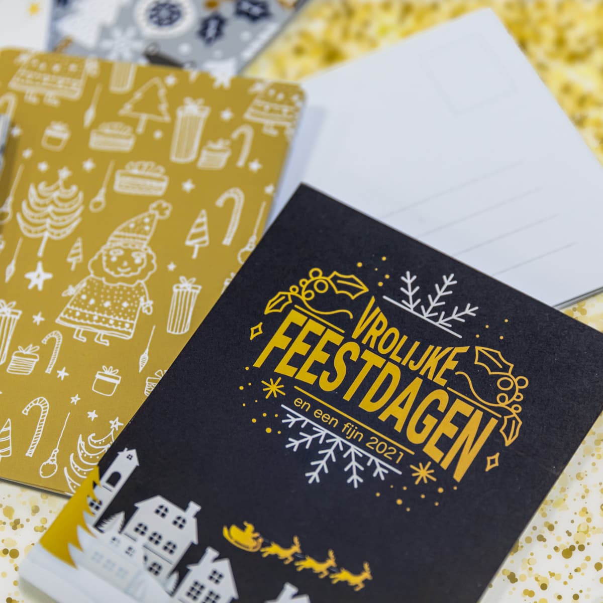 Weihnachtskarte mit mattem Soft-Touch-Laminat
