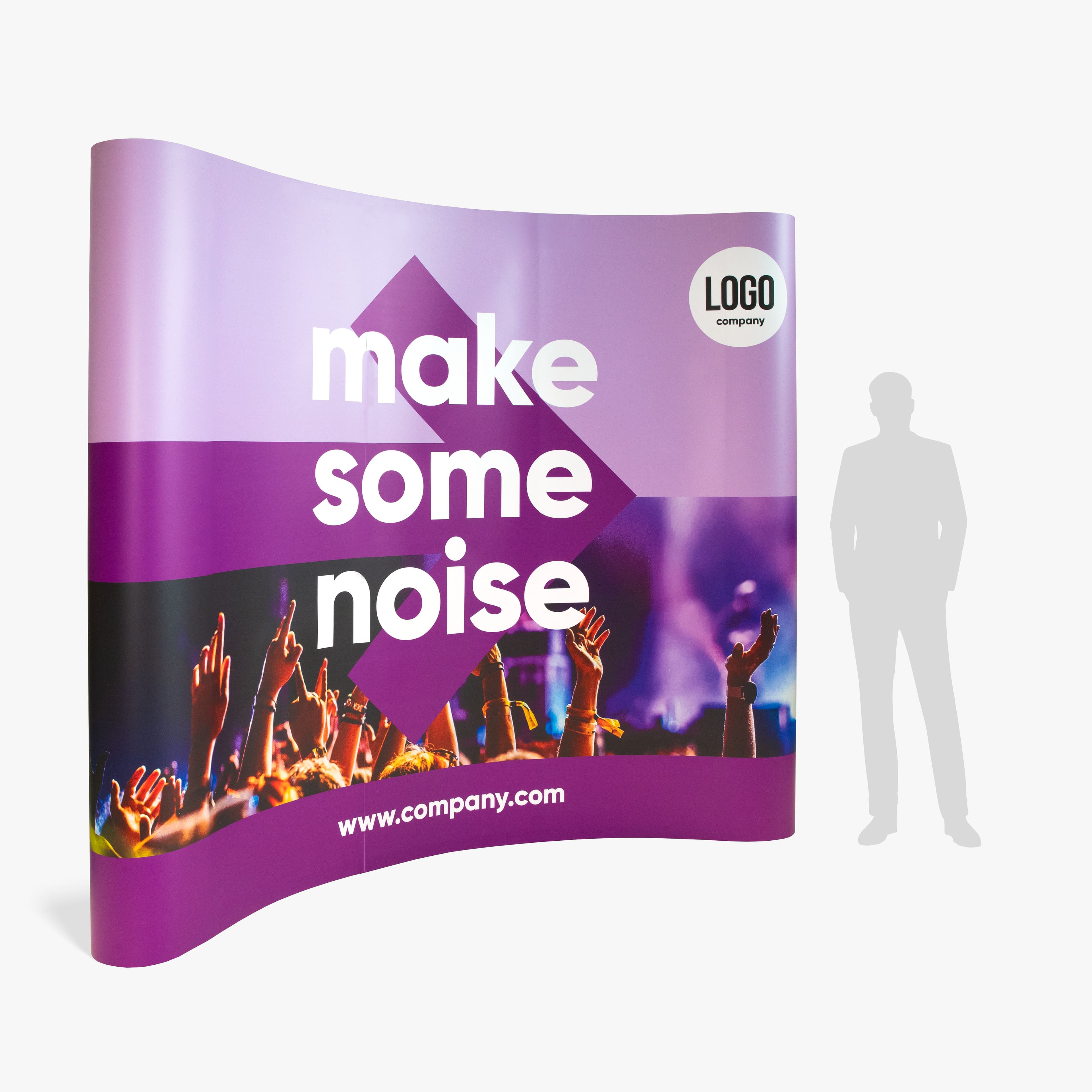 Gebogene Pop-up-Wand