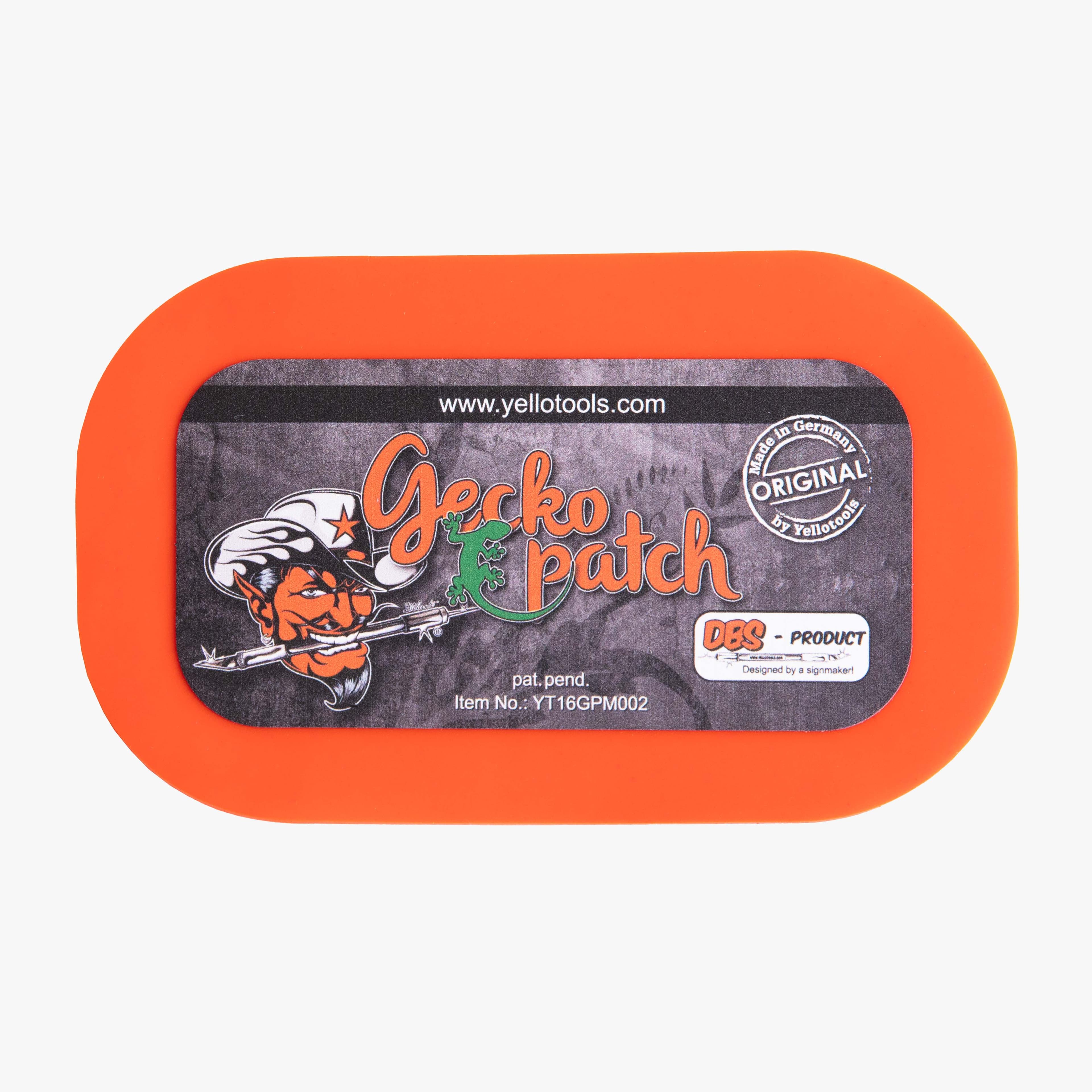 GeckoPatch auf glatter Glasfläche