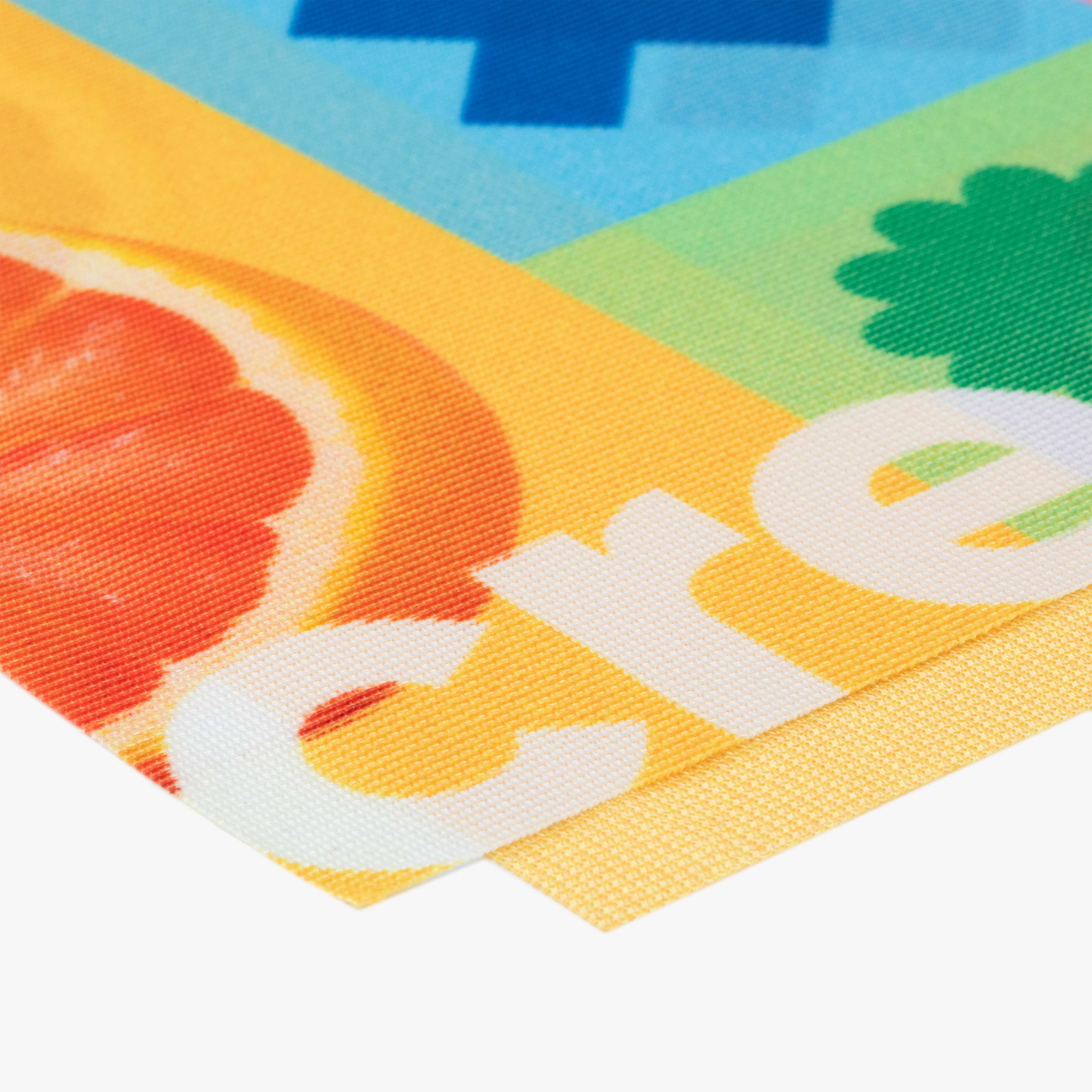 Nachhaltige Flag PET Werbefahne mit bedrucktem Logo