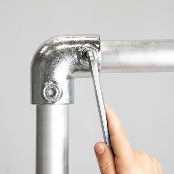 Eckverbinder 90° für 2x Ø 42 mm Rohr