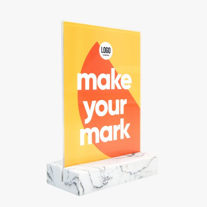 Kartenhalter mit Marmoroptik-Fuß