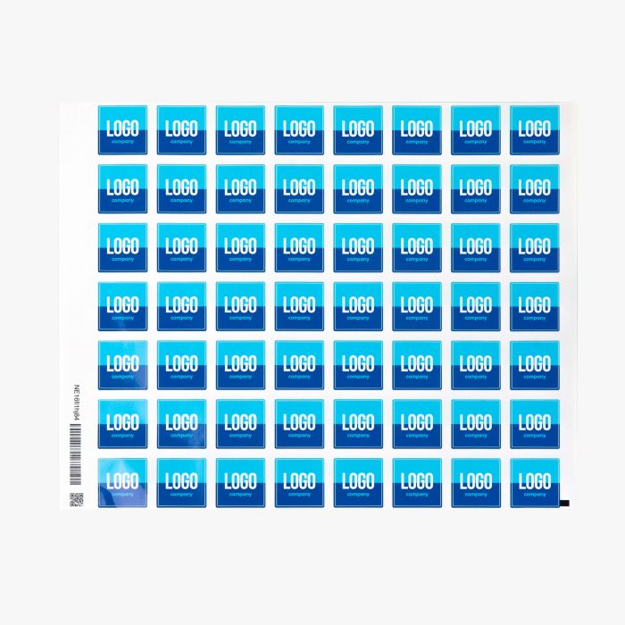 Aufkleberbogen - festes Format 