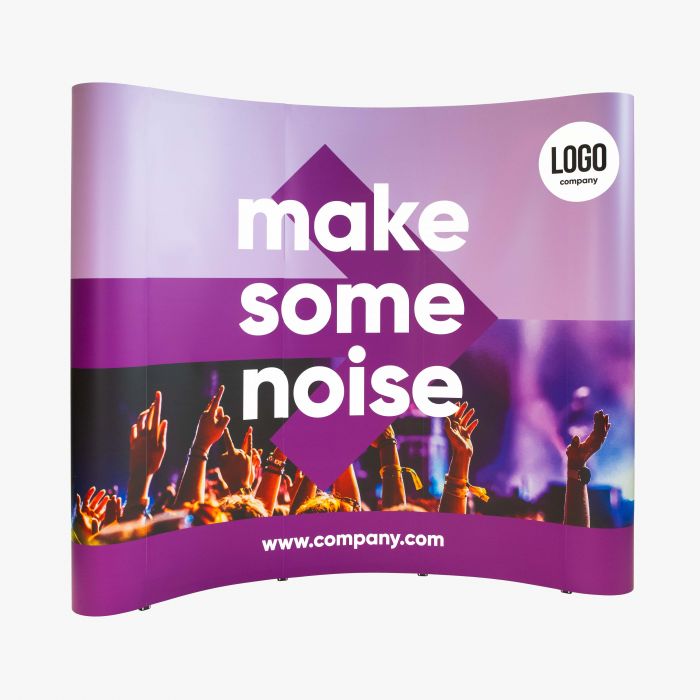 Gebogene Pop-Up Wand